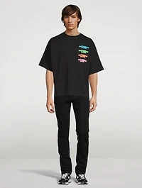 Cotton T-Shirt With Multi Logo
