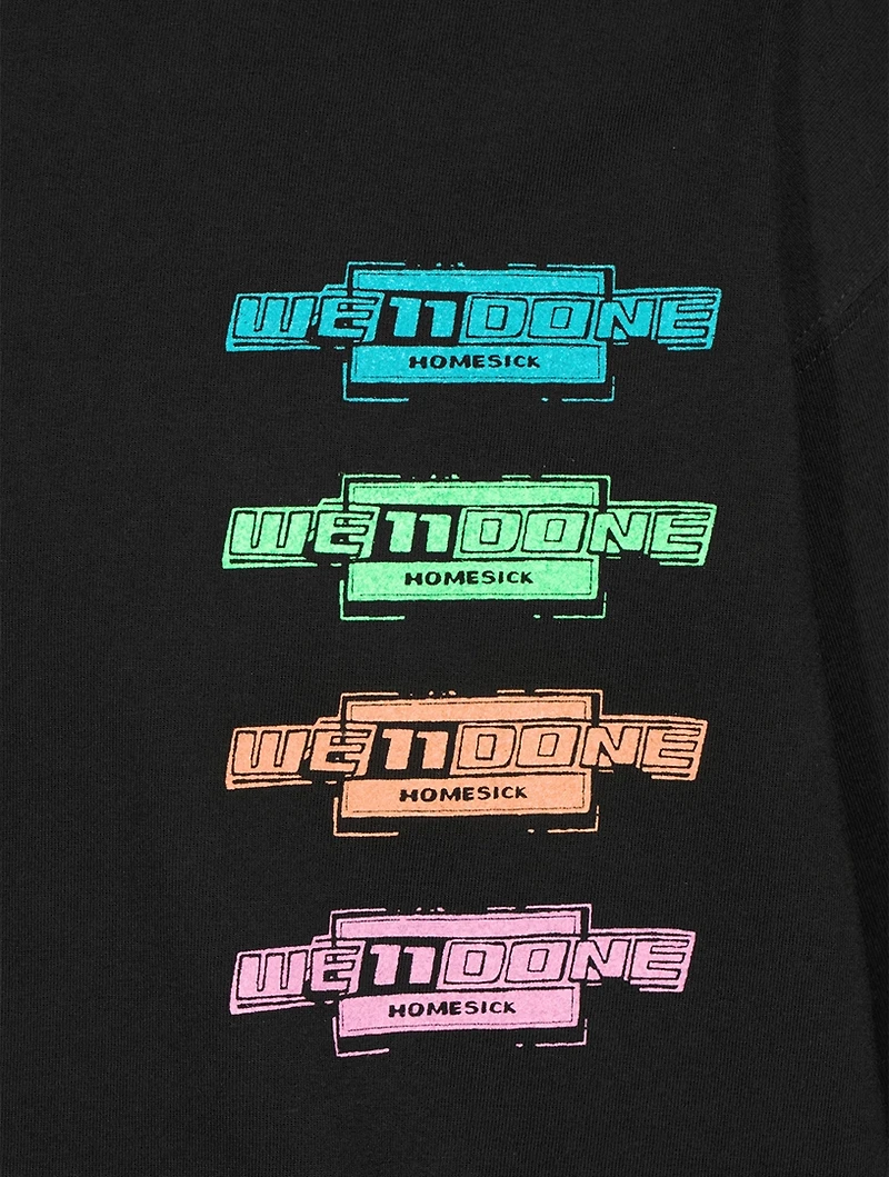Cotton T-Shirt With Multi Logo