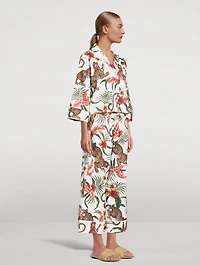 Boxy Shirt Pajama Set Soleia Leopard Print