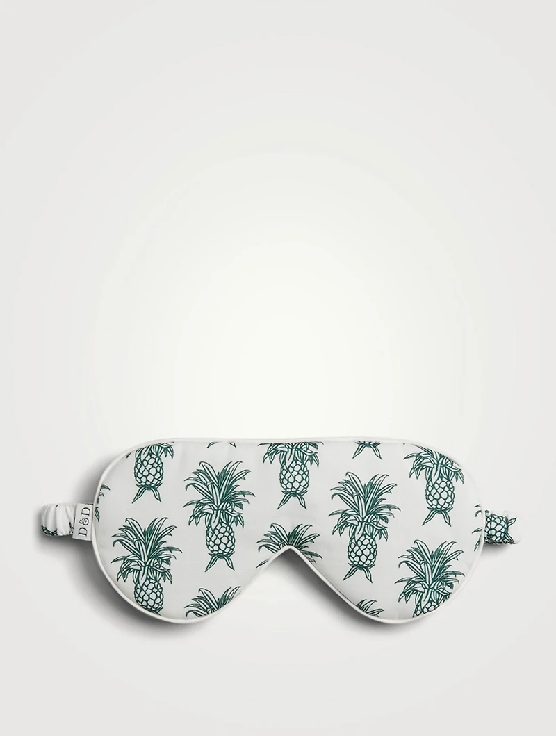 Cotton Eye Mask In Howie Pineapple Print
