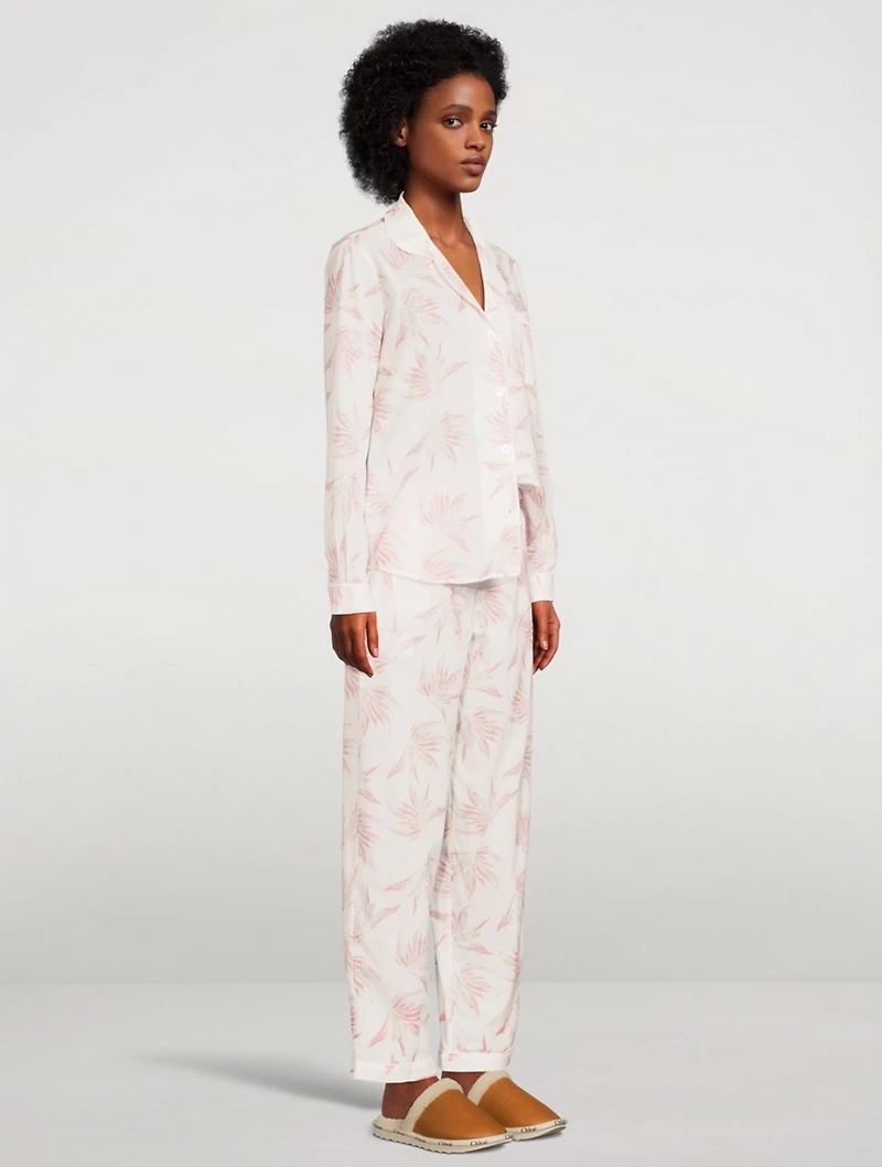 Long Cotton Pajama Set Luxe Deia Print