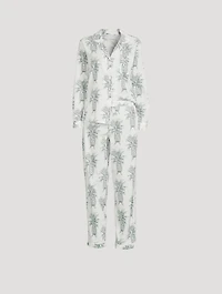 Long Cotton Pajama Set Howie Pineapple Print