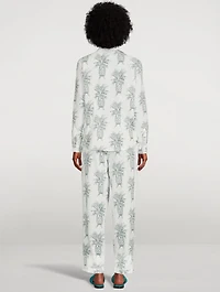 Long Cotton Pajama Set Howie Pineapple Print