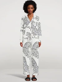 Long Cotton Pajama Set Jag Print