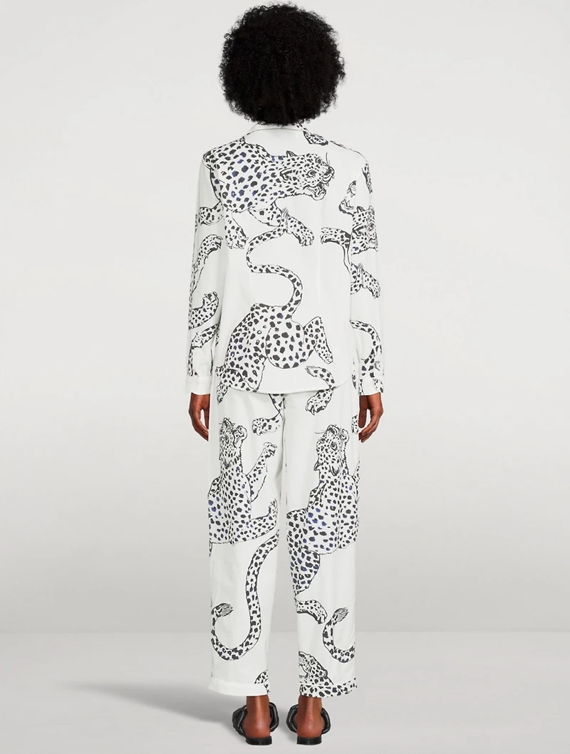 Long Cotton Pajama Set Jag Print