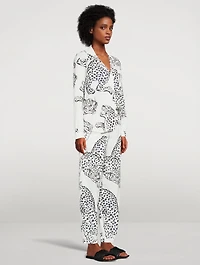 Long Cotton Pajama Set Jag Print