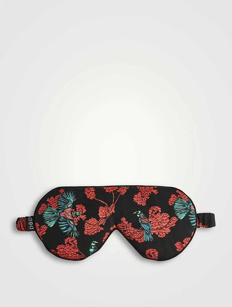 Cotton Eye Mask In Passerine Print