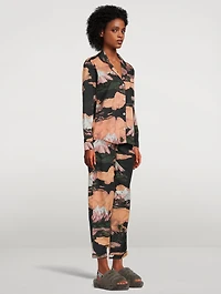 Long Cotton Pajama Set South Island Print