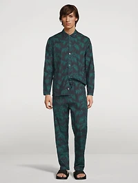 Long Cotton Pajama Set Byron Tropical Print
