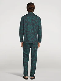 Long Cotton Pajama Set Byron Tropical Print