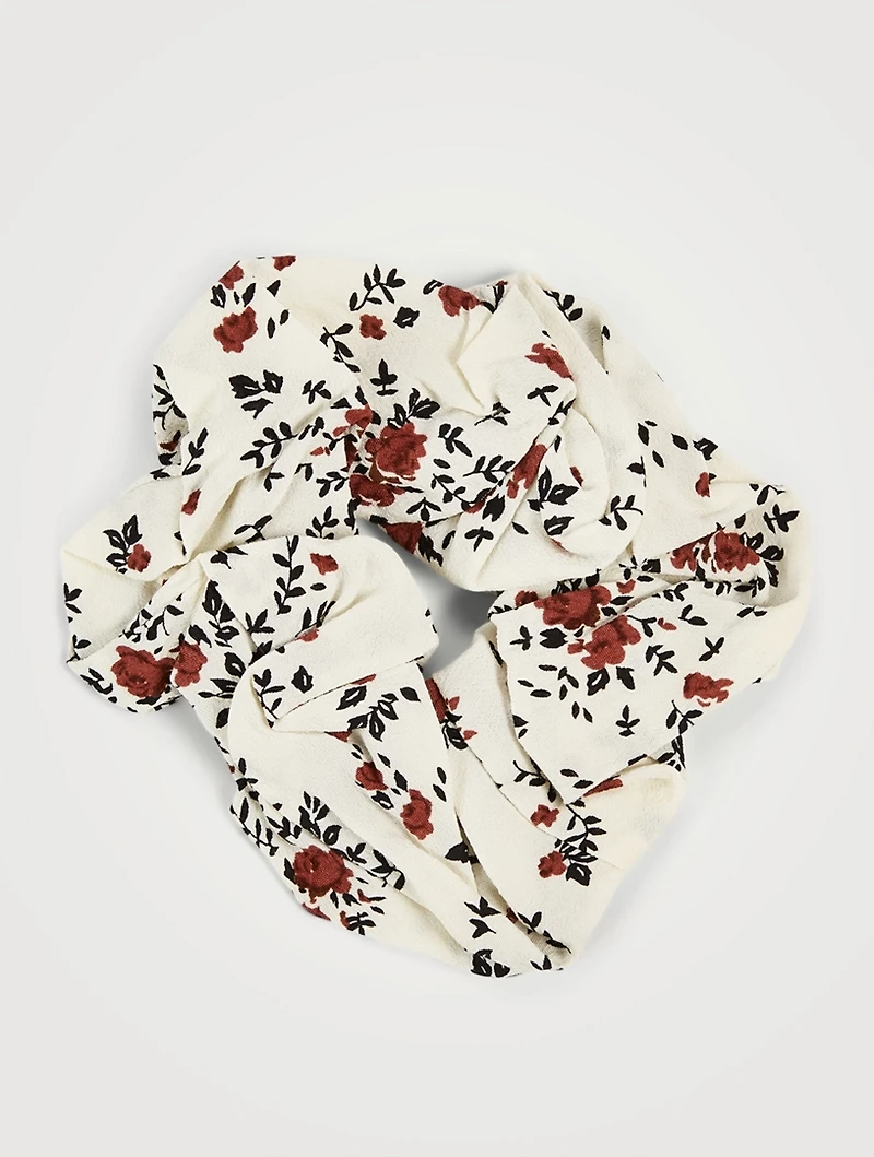 Printed Crepe Scrunchie
