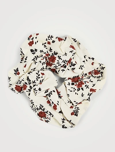 Printed Crepe Scrunchie