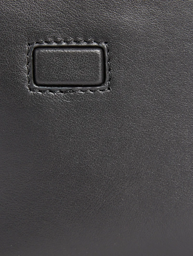 Nailed Leather Double Belt Bag