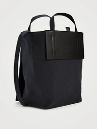 Small Canvas And Leather Tote Bag