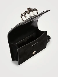 Mini Jewelled Leather Satchel Bag With Crystals