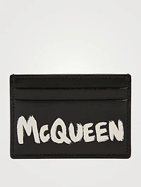 Graffiti Leather Card Holder