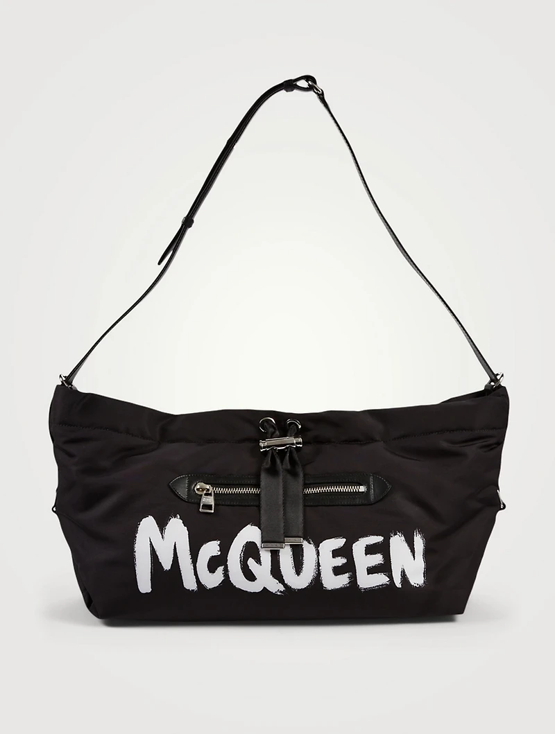 Medium The Bundle Graffiti Nylon Drawstring Bag