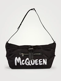 Medium The Bundle Graffiti Nylon Drawstring Bag