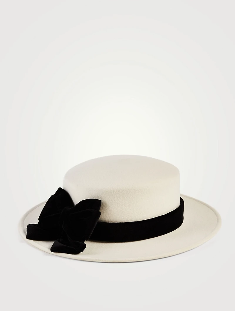 Kiki Felt Canotier Hat