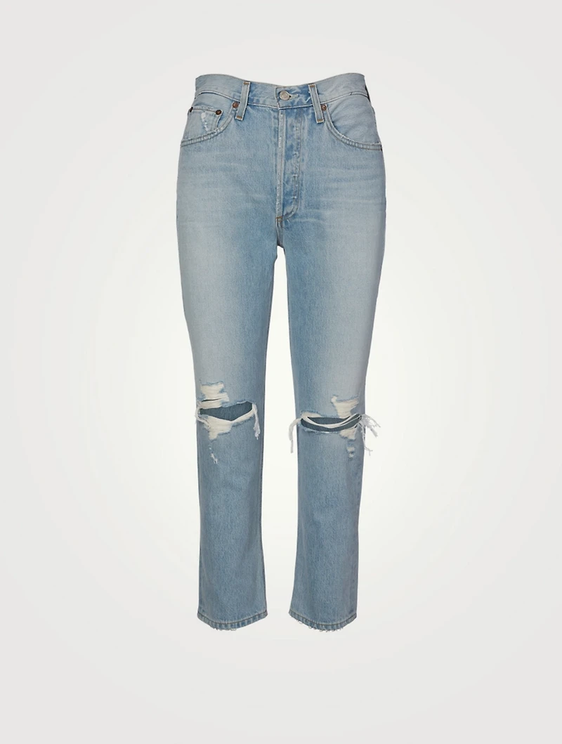 Riley Straight Crop High-Waisted Jeans