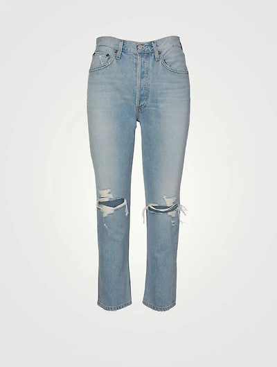 Riley Straight Crop High-Waisted Jeans