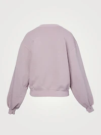 V-Neck Balloon-Sleeve Sweatshirt