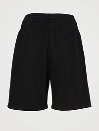 Cotton High-Waisted Boxing Shorts