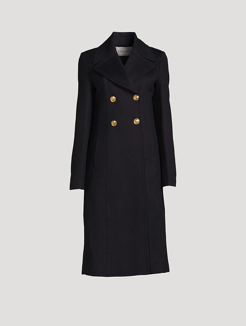 Virgin Wool And Cashmere Double-Breasted Coat