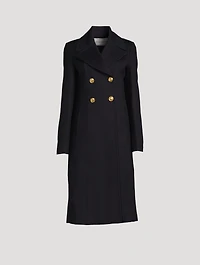 Virgin Wool And Cashmere Double-Breasted Coat