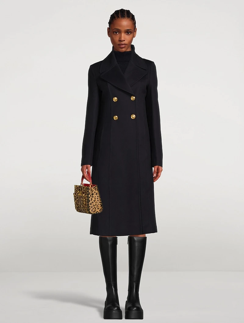 Virgin Wool And Cashmere Double-Breasted Coat
