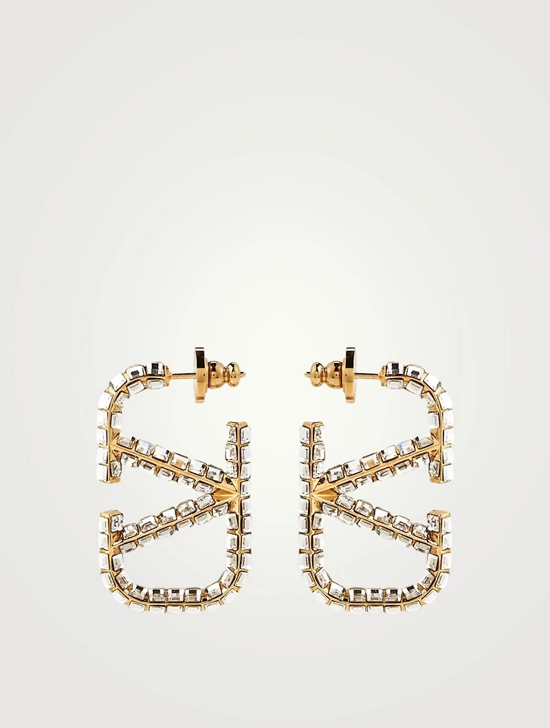 VLOGO Strass Pendant Earrings