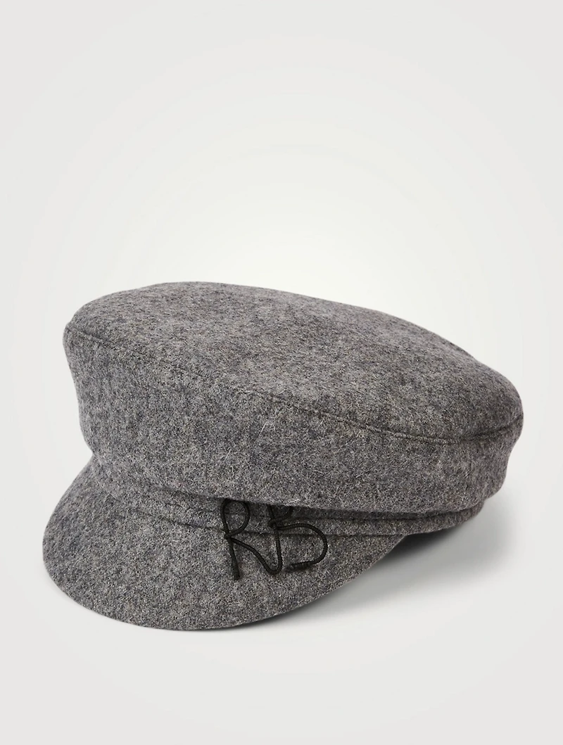 Wool-Blend Baker Boy Beret Cap