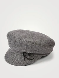 Wool-Blend Baker Boy Beret Cap