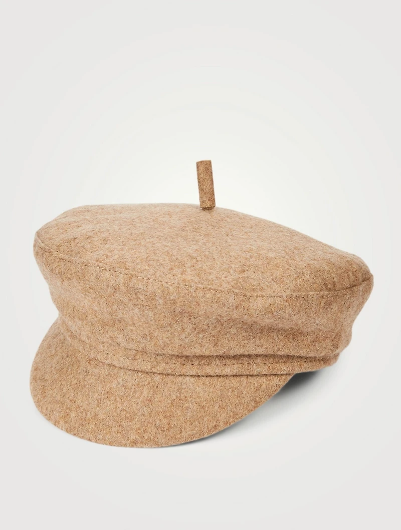 Wool-Blend Baker Boy Beret Cap