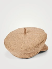 Wool-Blend Baker Boy Beret Cap