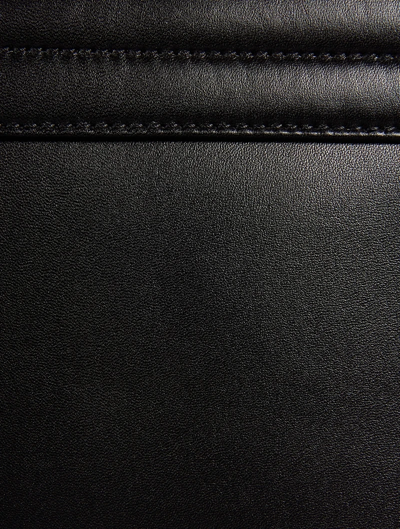 Medium Faye Leather Top Handle Bag