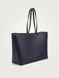 Rockstud Leather Tote