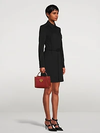 Small Rockstud Alcove Leather Top Handle Bag