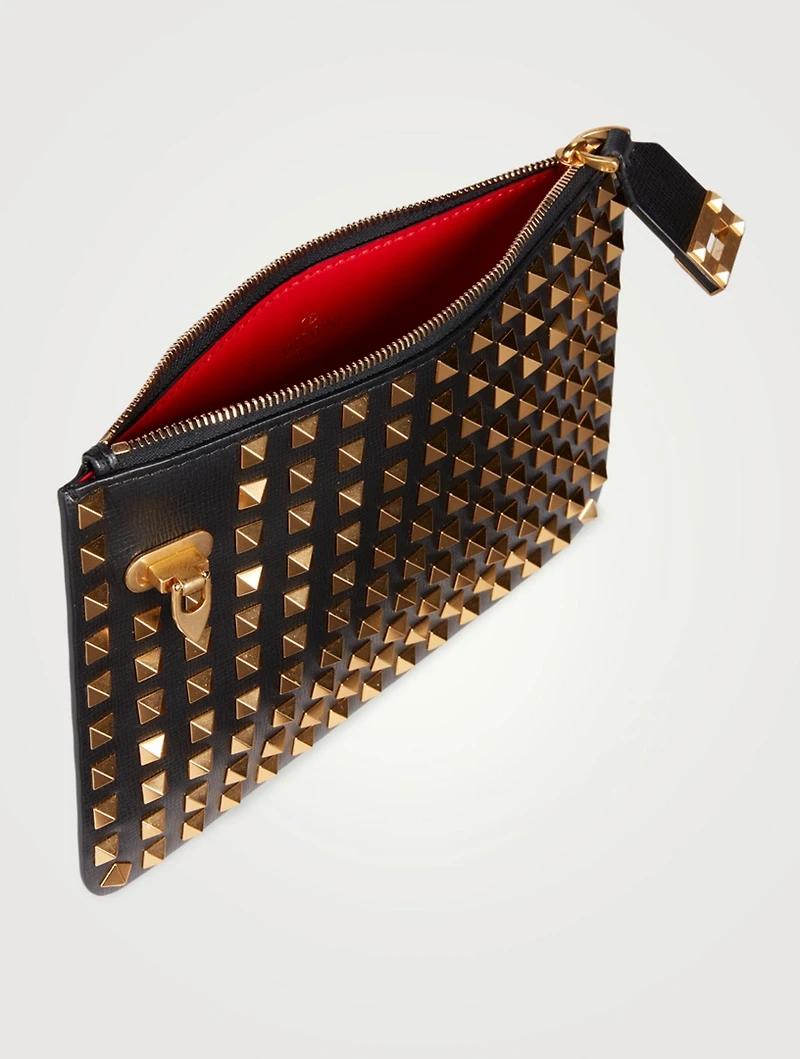 Small Rockstud Leather Pouch