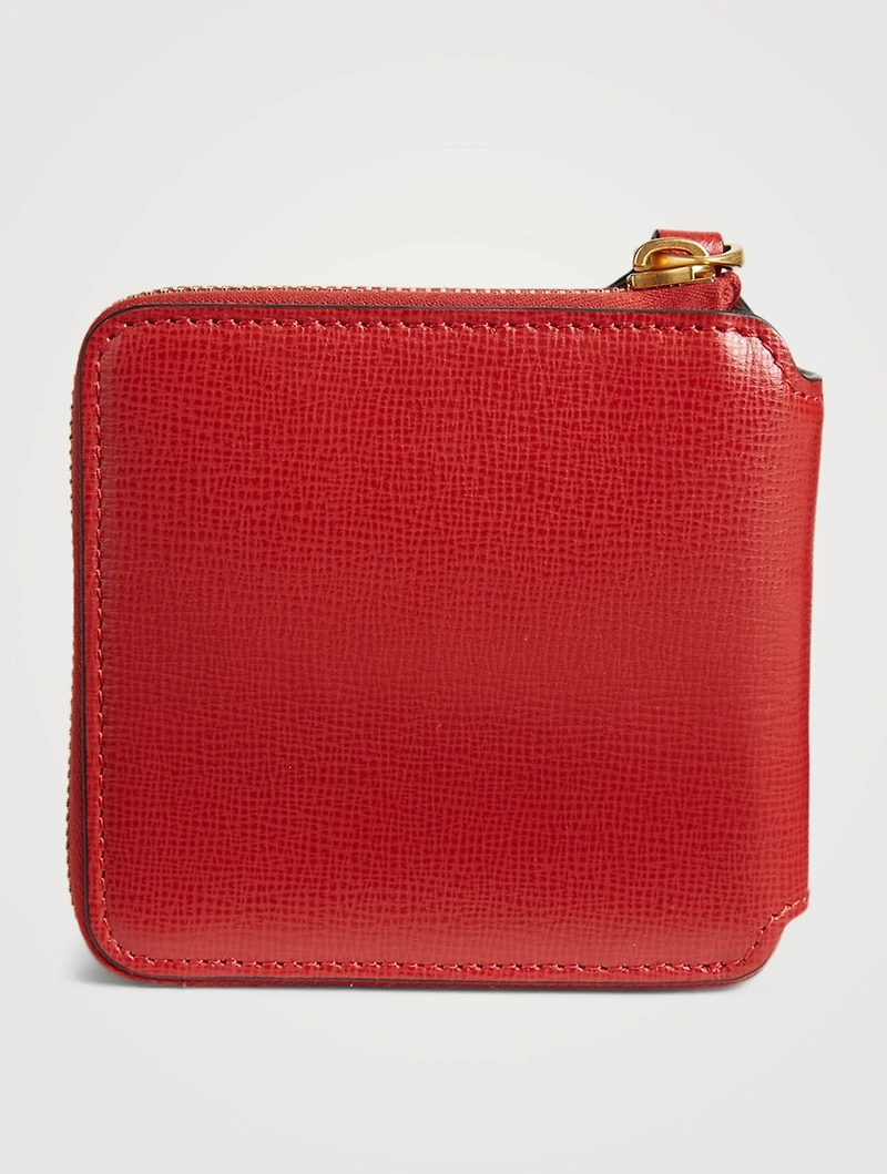 Small Rockstud Leather Bifold Wallet