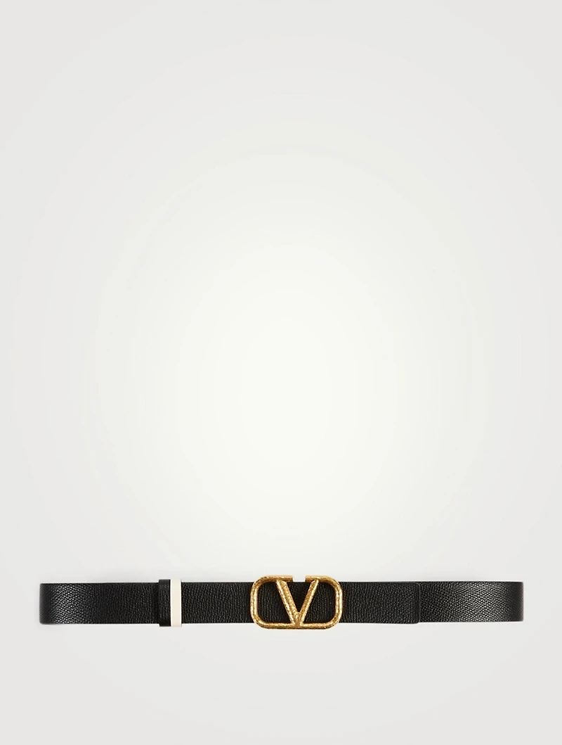VLOGO Signature Leather Reversible Belt