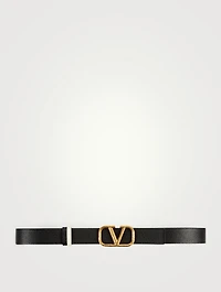 VLOGO Signature Leather Reversible Belt