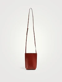 Recycled Leather Crossbody Phone Bag