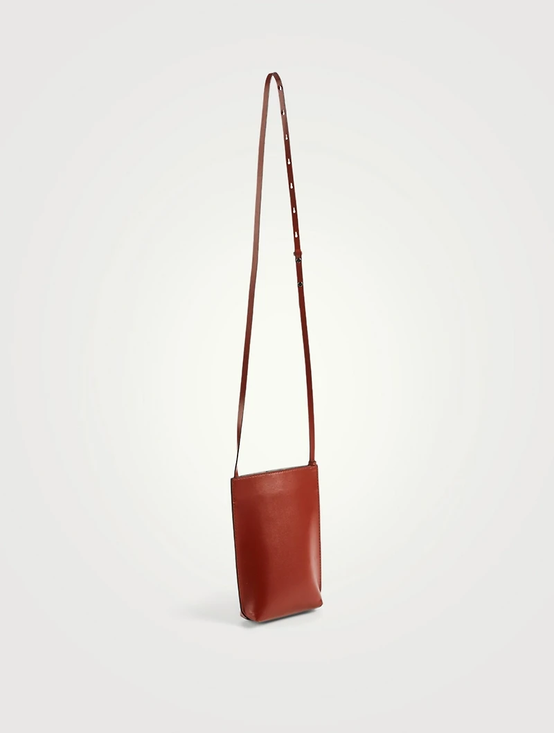 Recycled Leather Crossbody Phone Bag