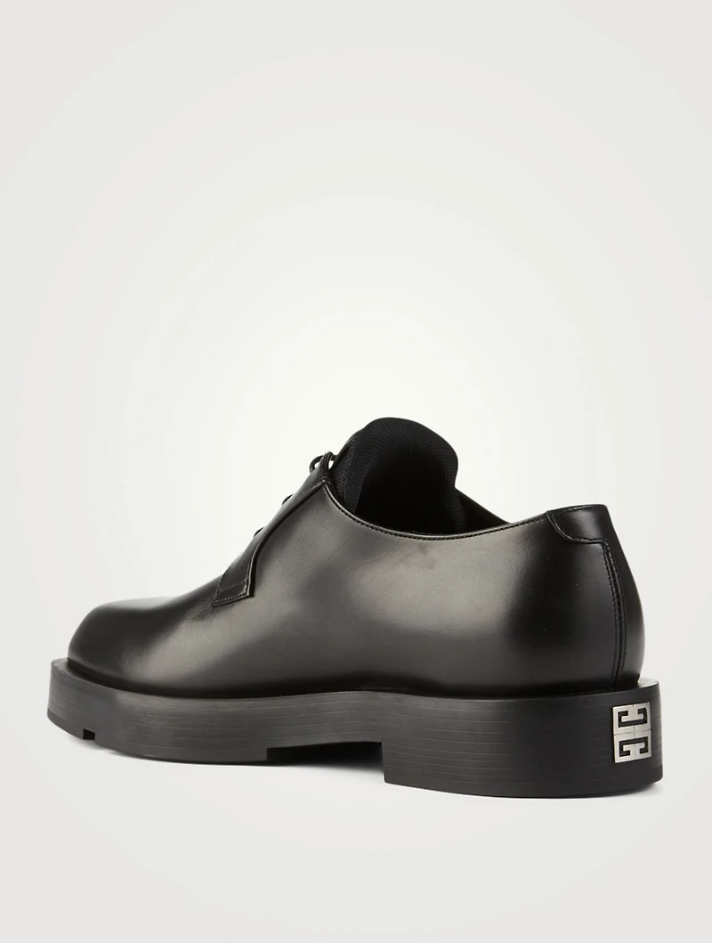 Squared Leather Derby Shoes
