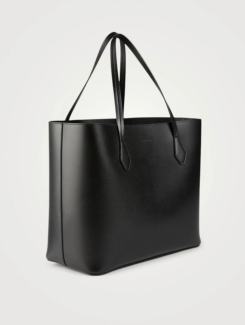 Wing Leather Shopping Tote Bag With Logo