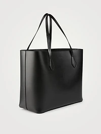 Wing Leather Shopping Tote Bag With Logo