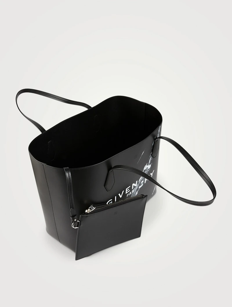 Wing Leather Shopping Tote Bag With Logo