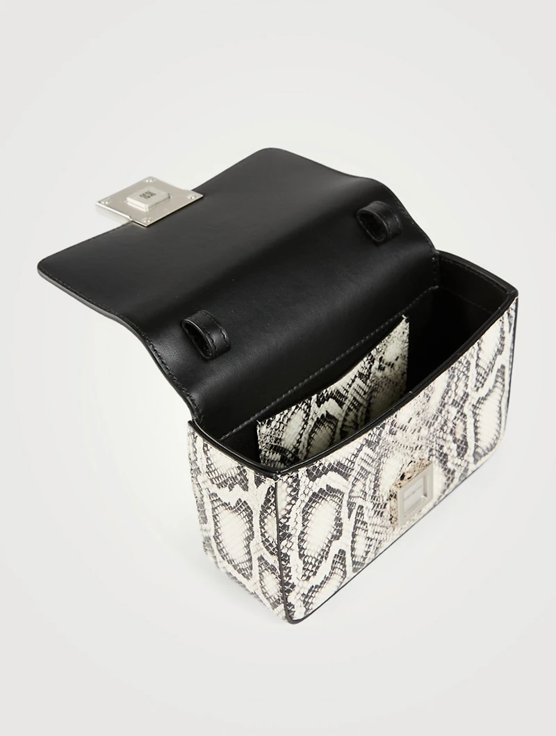 Small 4G Leather Crossbody Bag In Snake Print