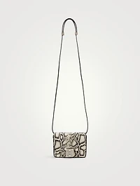 Small 4G Leather Crossbody Bag In Snake Print